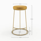 Lot De 2 Tabourets De Bar Kendal - Jaune