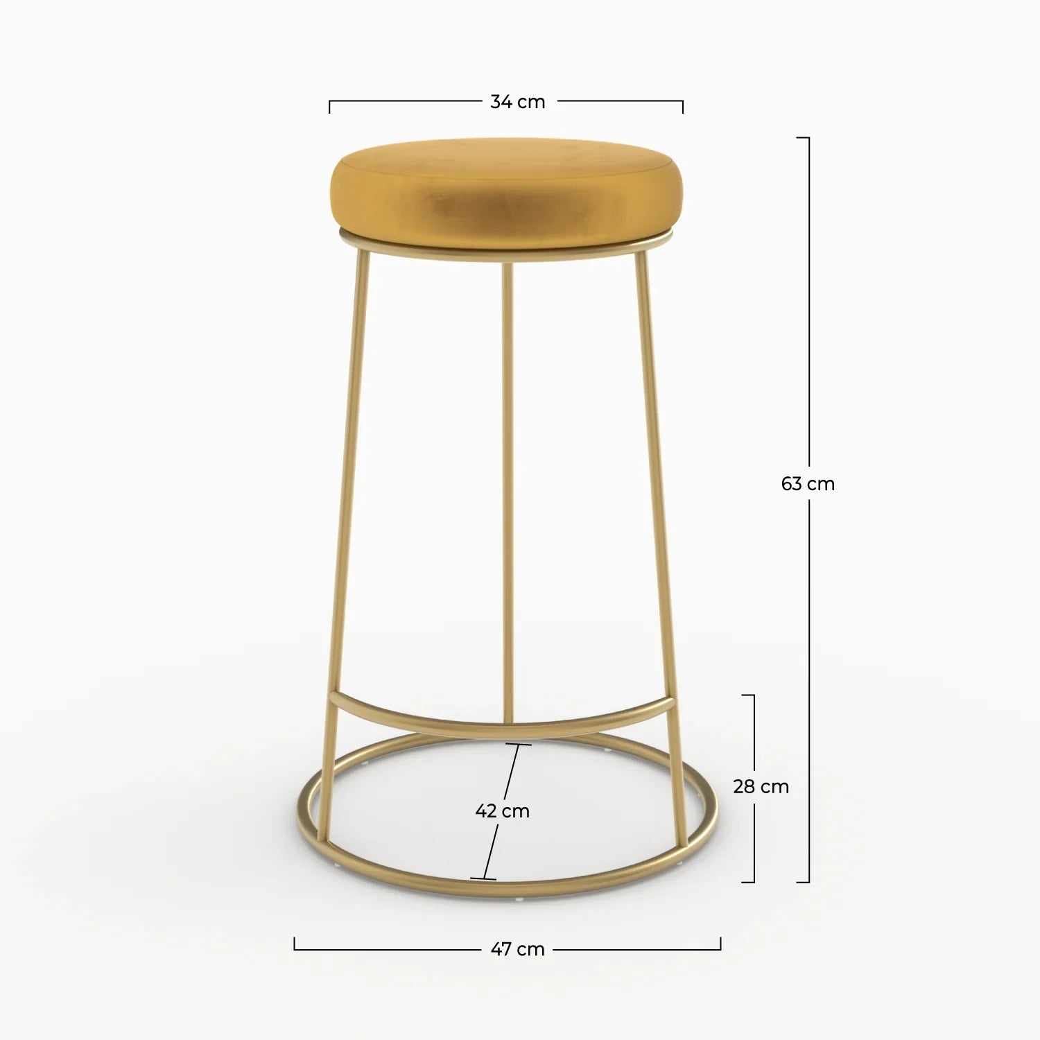 Lot De 2 Tabourets De Bar Kendal - Jaune