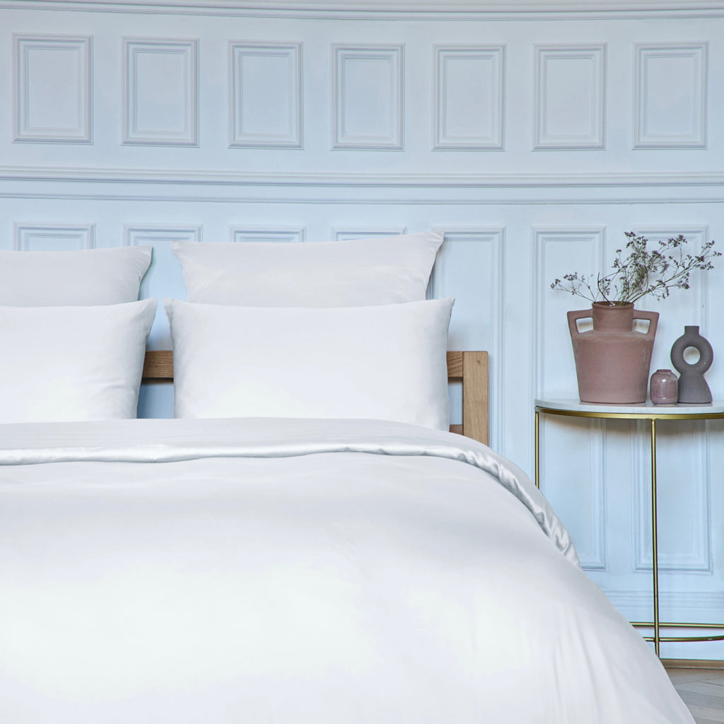Taie D'Oreiller Alexane - 100% Satin De Coton - Blanc