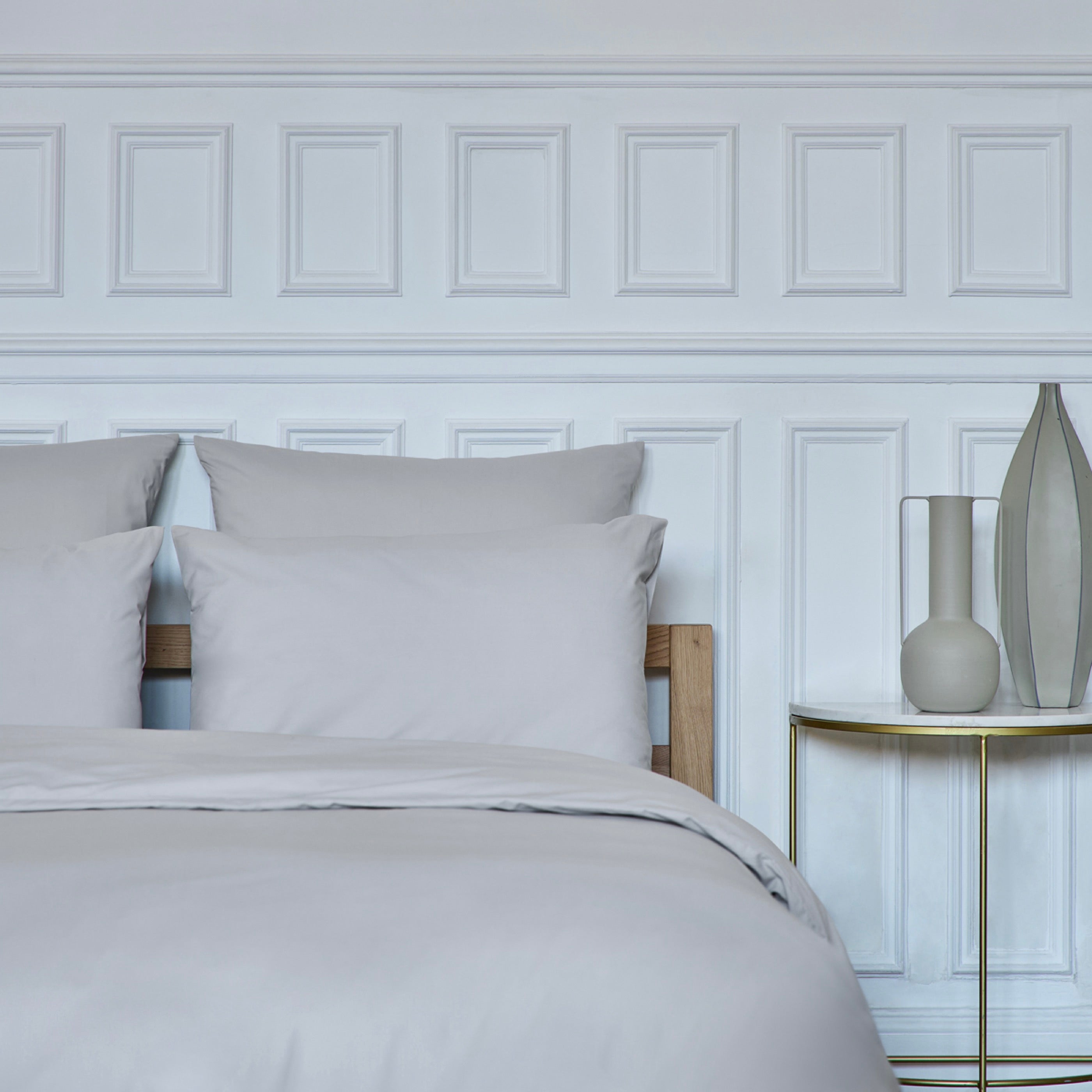 Taie D'Oreiller Amance - Percale De Coton - Gris Perle