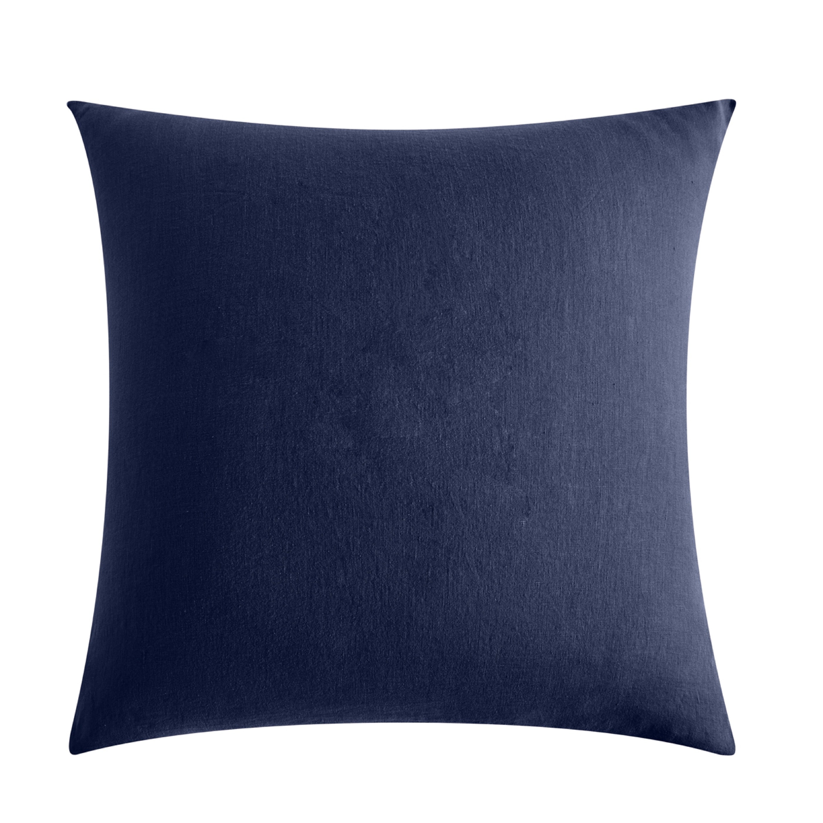 Taie D'Oreiller Brunelle - 100% Lin Lavé - Bleu De Chine