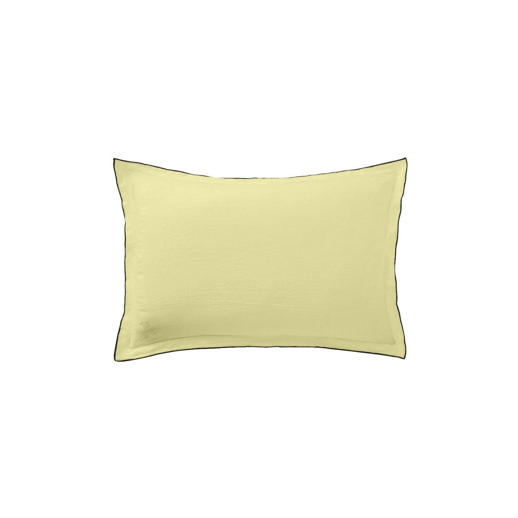 Taie D'Oreiller 100% Lin Lavé 160G Beurre - Baton Rouge - The Bradery