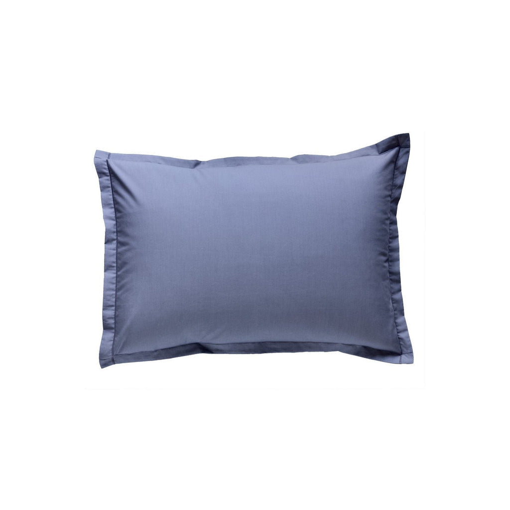 Taie D'Oreiller Percale - Bleu Jean - Perle De Coton - The Bradery