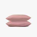 Lot De 2 Taies D'Oreiller - Percale De Coton - Rose