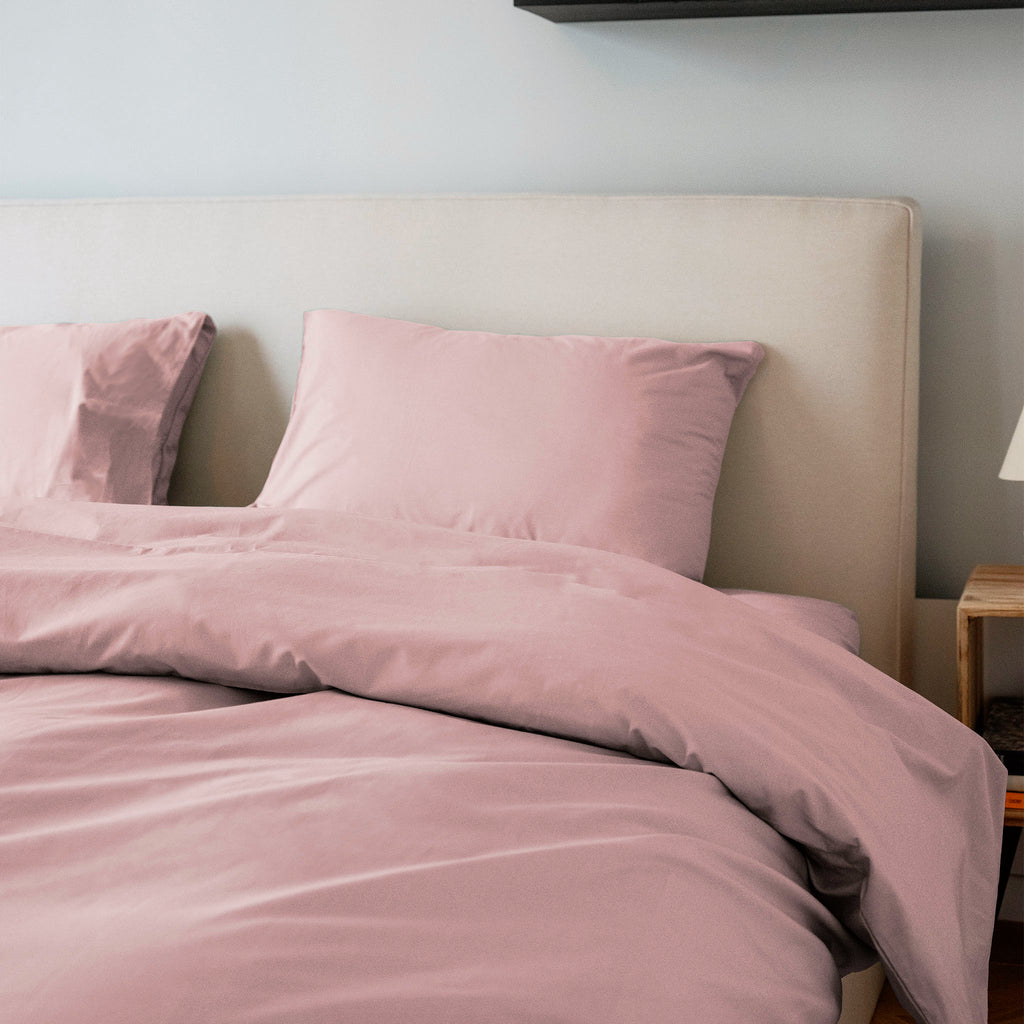 Lot De 2 Taies D'Oreiller - Percale De Coton - Rose