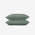 Lot De 2 Taies D'Oreiller - Percale De Coton - Vert