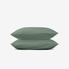 Lot De 2 Taies D'Oreiller - Percale De Coton - Vert