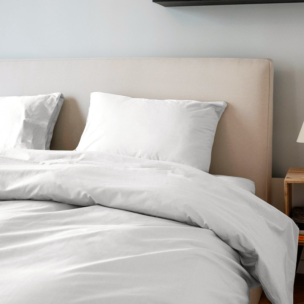 Lot De 2 Taies D'Oreiller - Percale De Coton - Blanc
