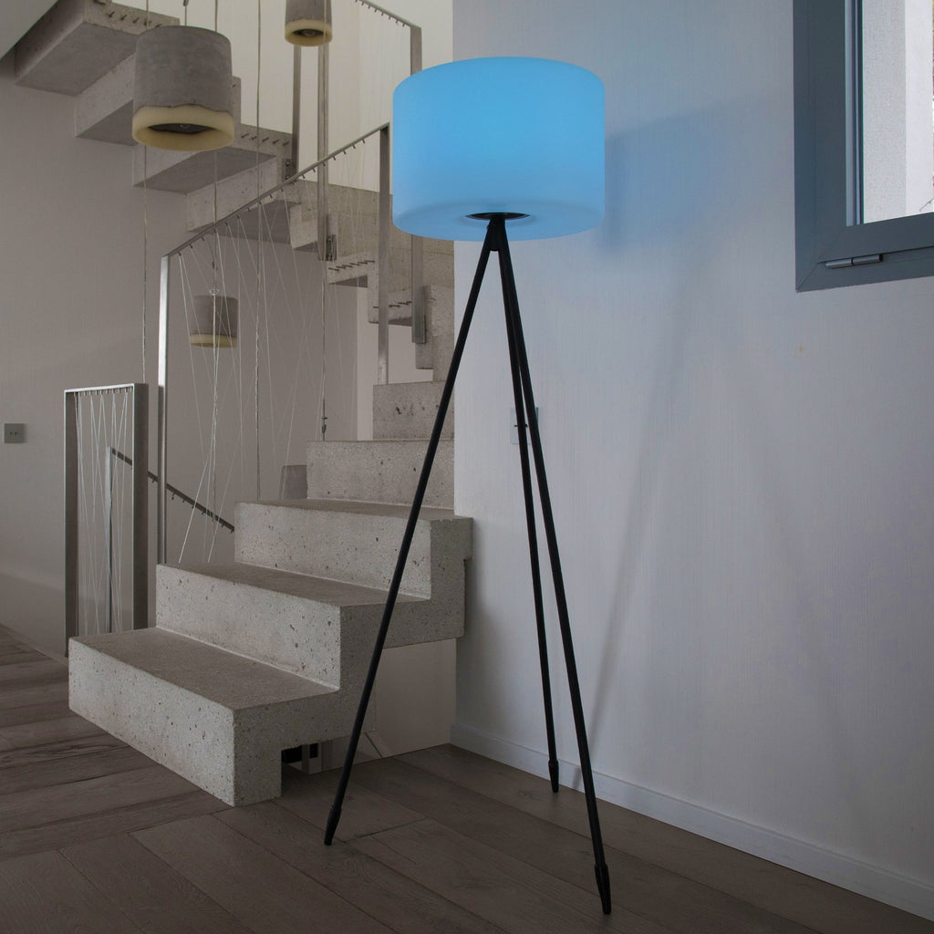 Tamboury - Lampadaire Sans Fil - Polyéthylène - Gris