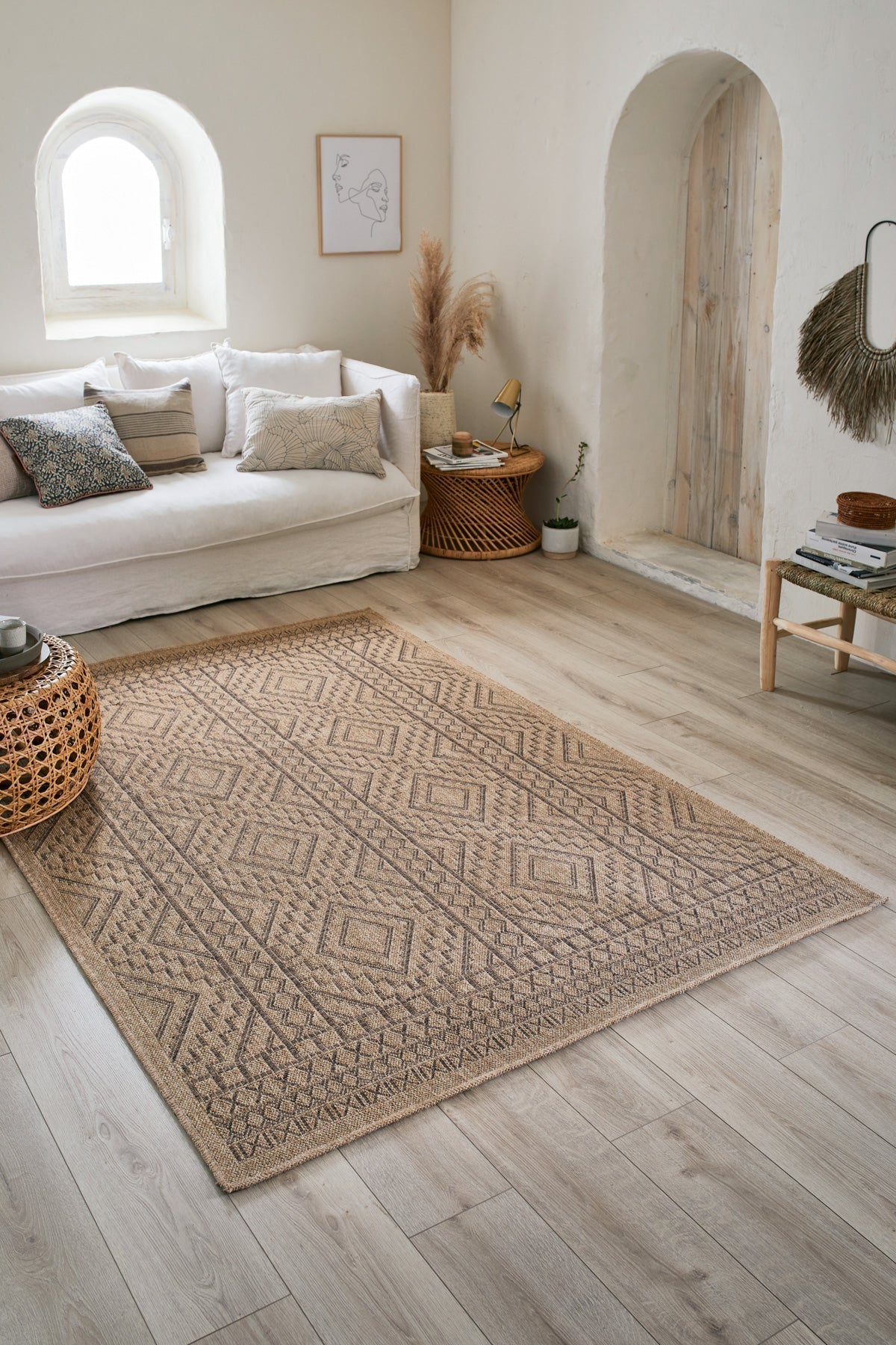 Tapis Aspect Jute Nature 8729 - Marron - Nazar - The Bradery