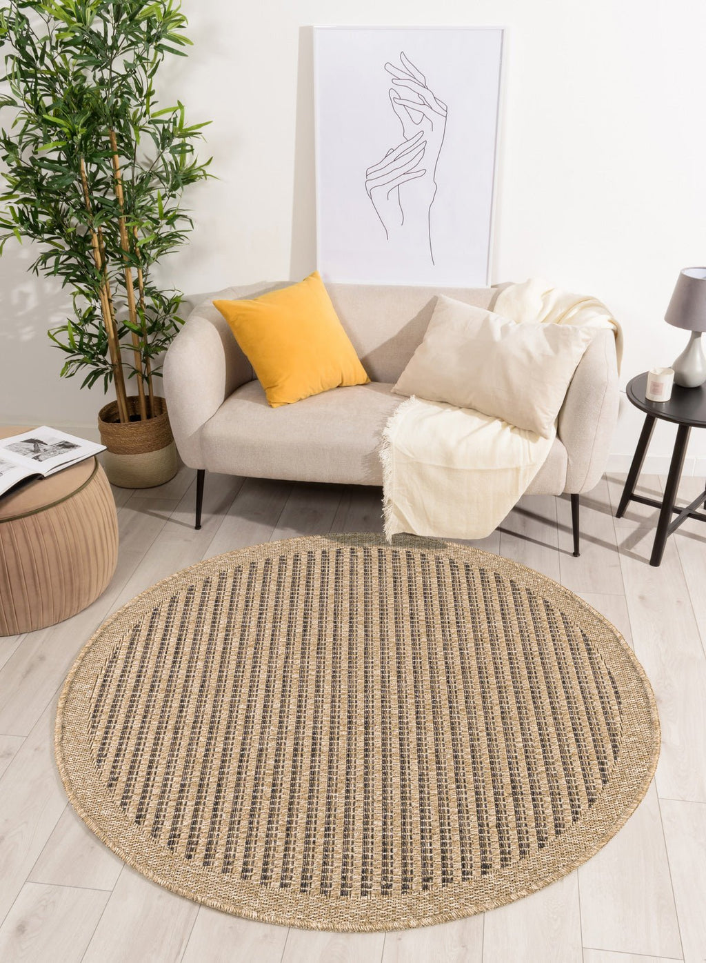 Tapis Aspect Jute Nature 8751 - Marron - Nazar - The Bradery
