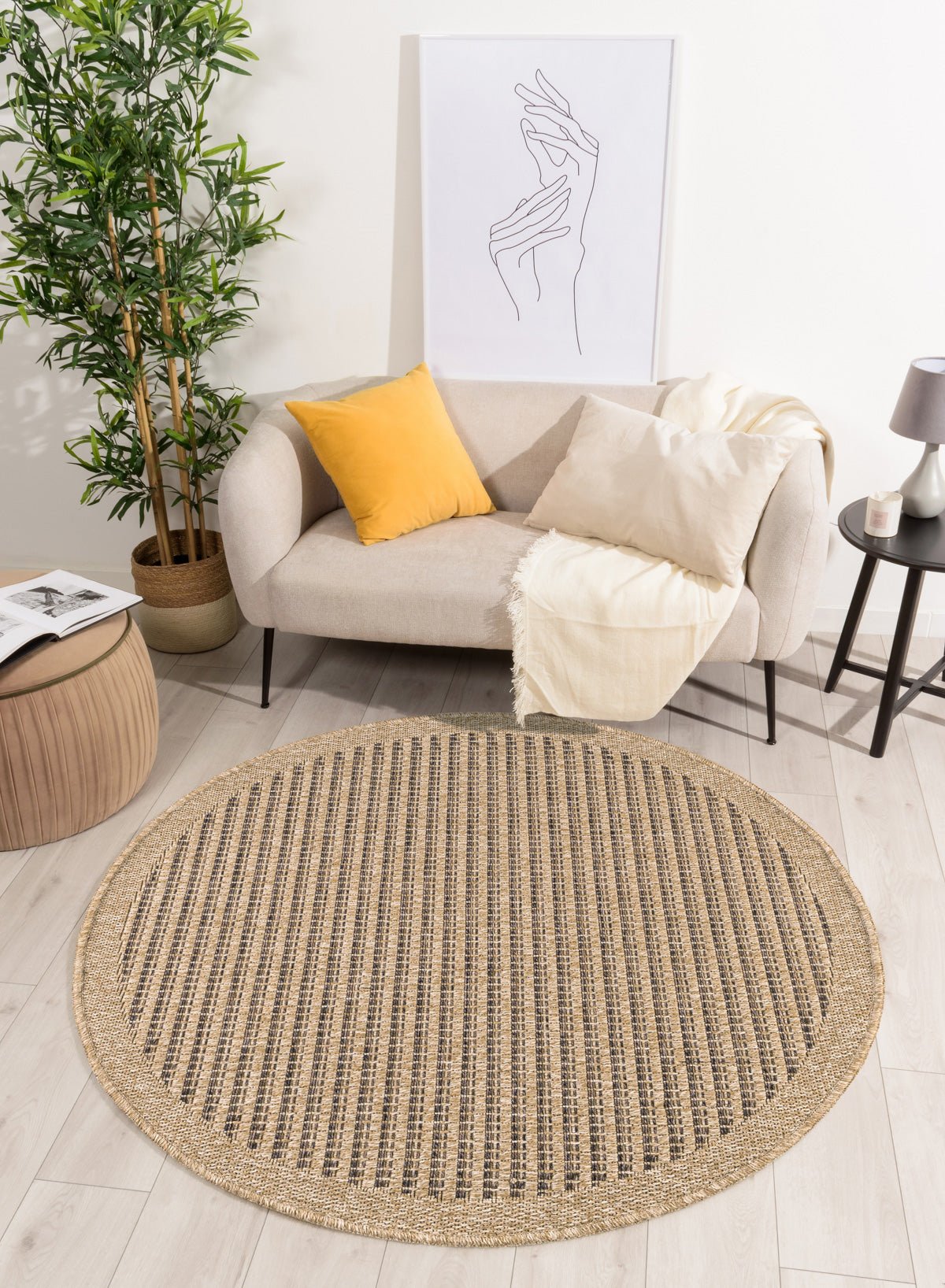 Tapis Aspect Jute Nature 8751 - Marron - Nazar - The Bradery