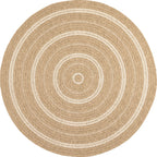 Tapis Aspect Jute Nature 8863 - Blanc - Nazar - The Bradery