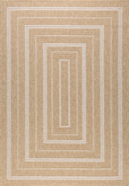 Tapis Aspect Jute Nature 8863 - Blanc - Nazar - The Bradery