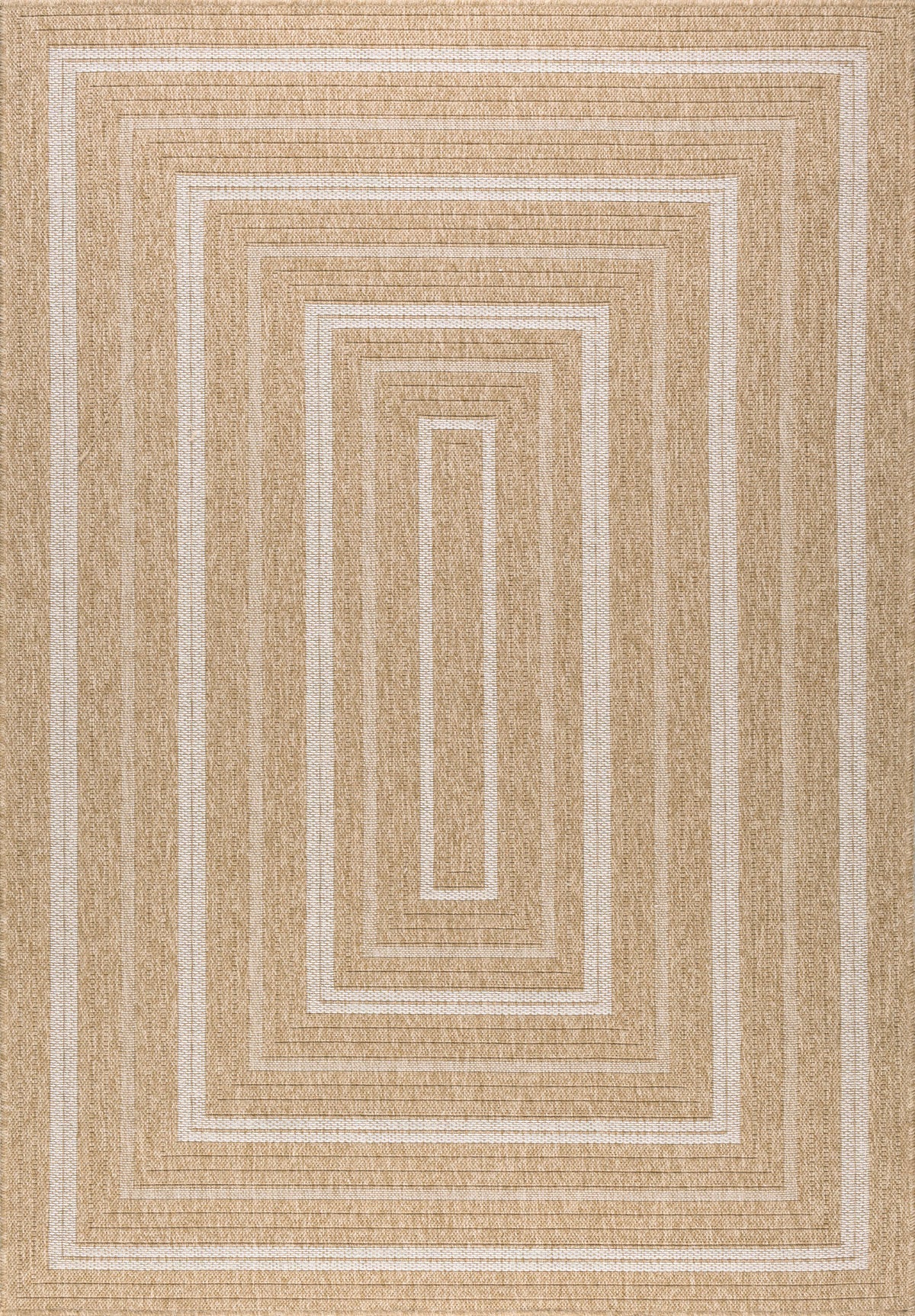 Tapis Aspect Jute Nature 8863 - Blanc - Nazar - The Bradery