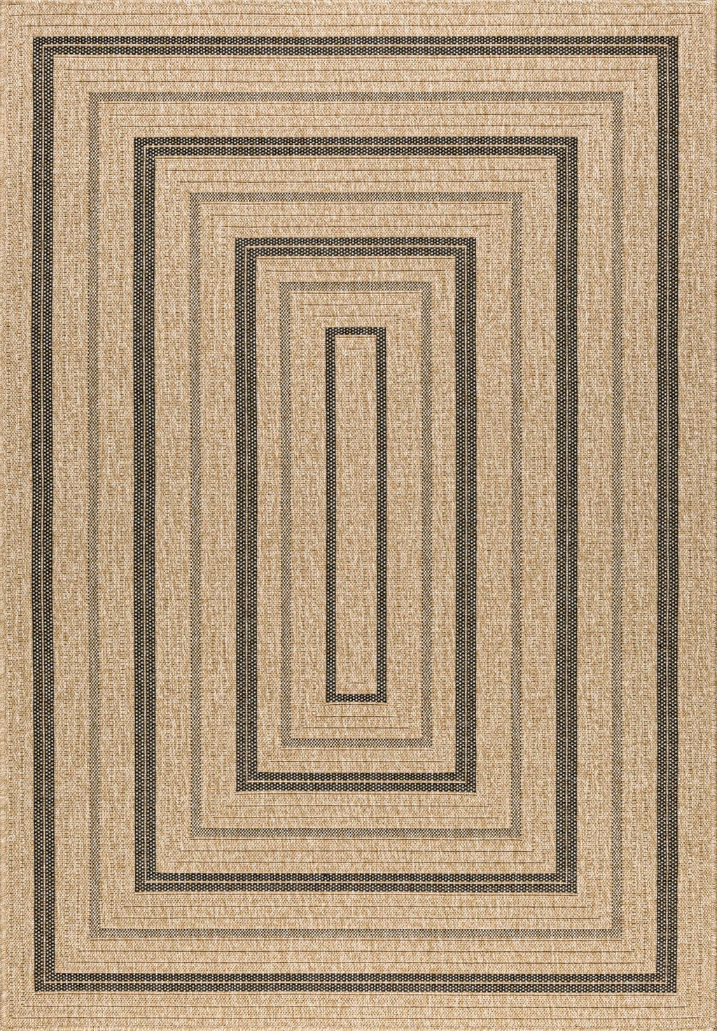 Tapis Aspect Jute Nature 8863 - Noir - Nazar - The Bradery