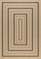 Tapis Aspect Jute Nature 8863 - Noir - Nazar - The Bradery