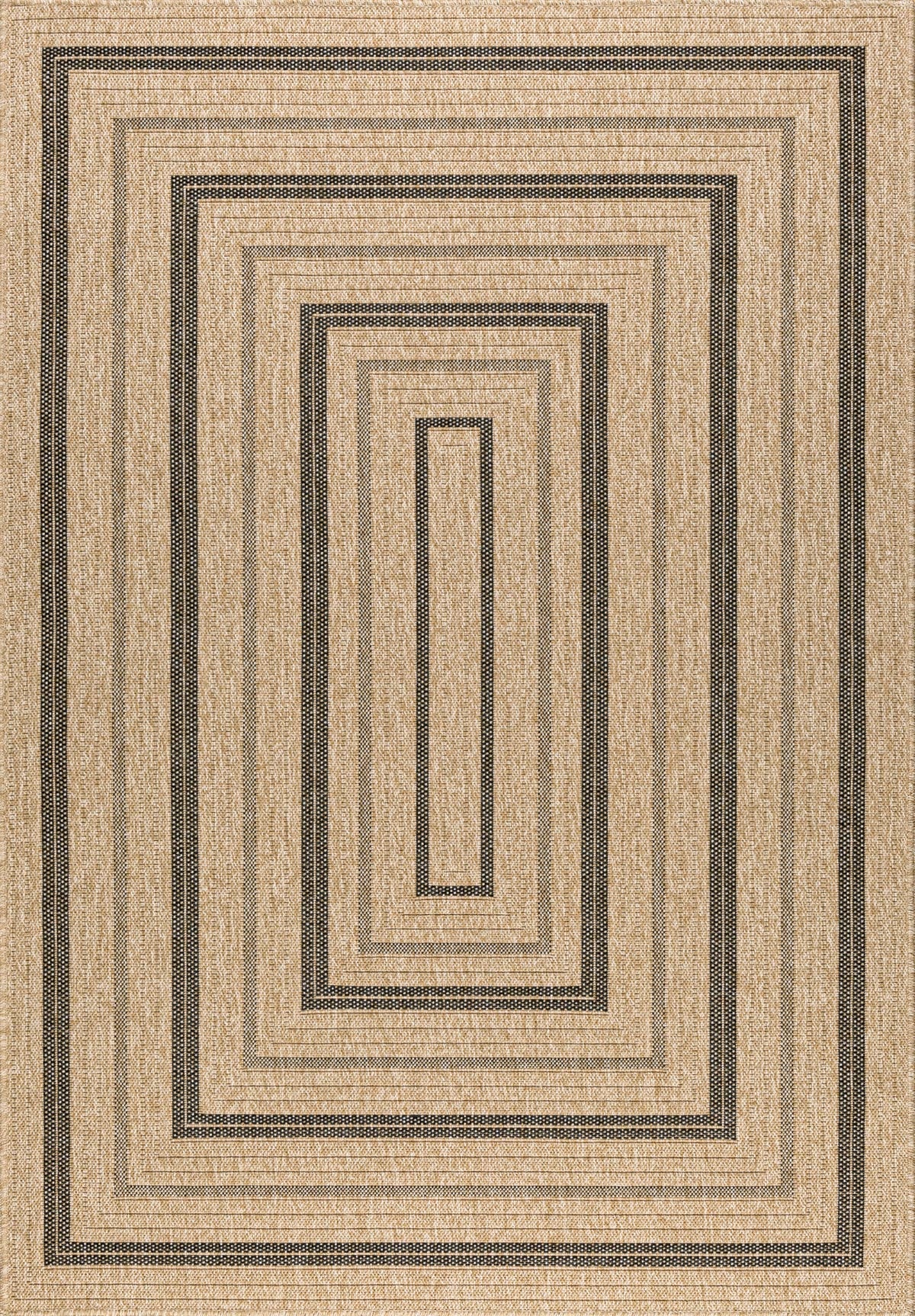 Tapis Aspect Jute Nature 8863 - Noir - Nazar - The Bradery