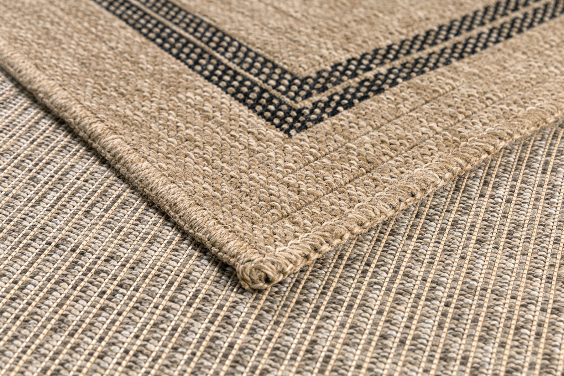 Tapis Aspect Jute Nature 8863 - Noir - Nazar - The Bradery