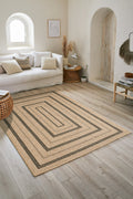 Tapis Aspect Jute Nature 8863 - Noir - Nazar - The Bradery