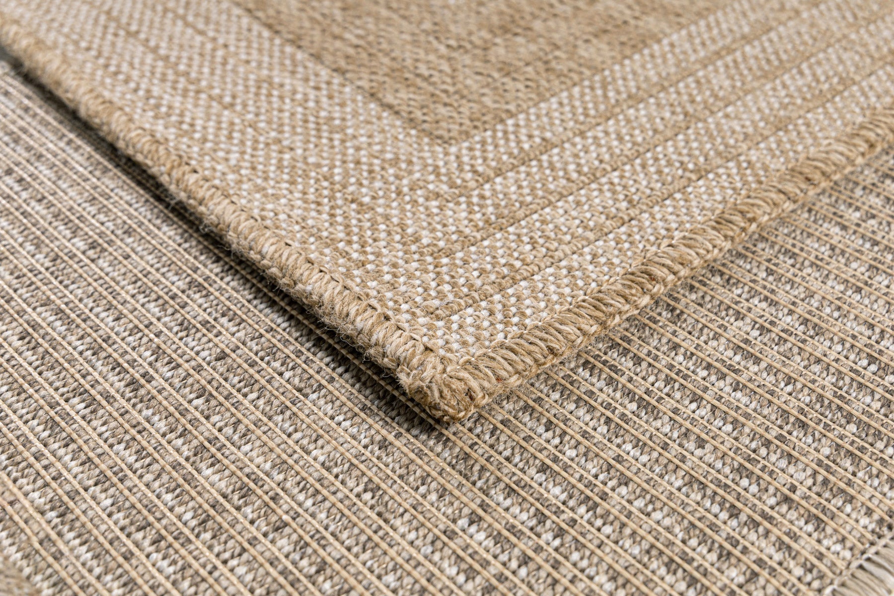 Tapis Aspect Jute Nature 8865 - Blanc - Nazar - The Bradery