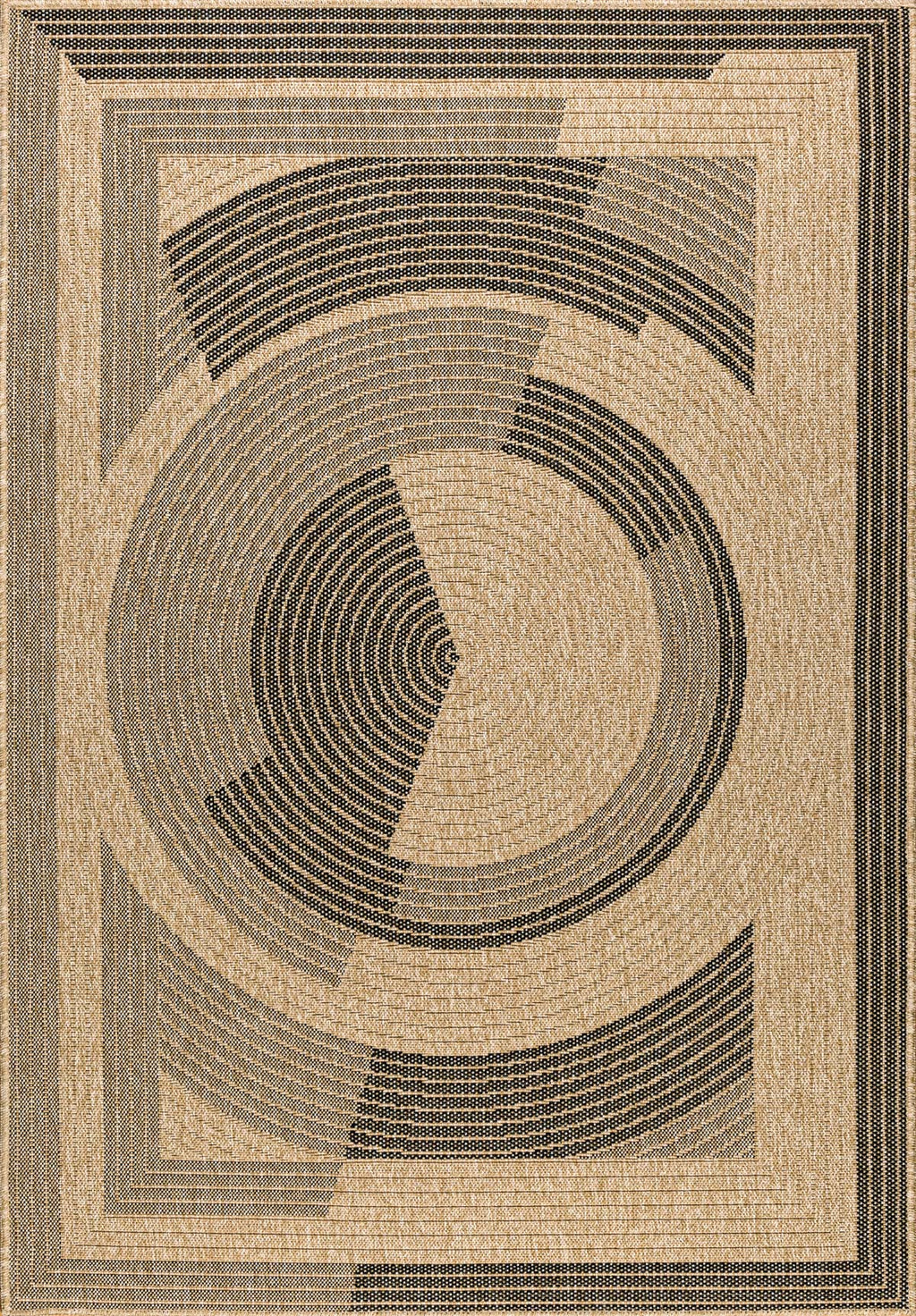 Tapis Aspect Jute Nature 8865 - Noir - Nazar - The Bradery