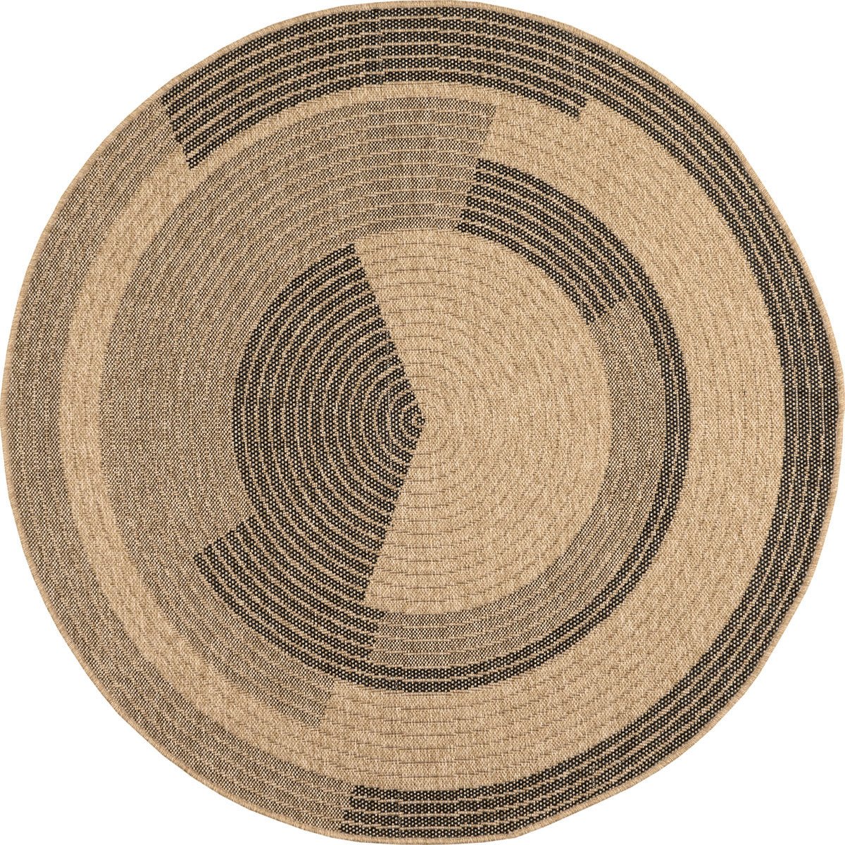 Tapis Aspect Jute Nature 8865 - Noir - Nazar - The Bradery