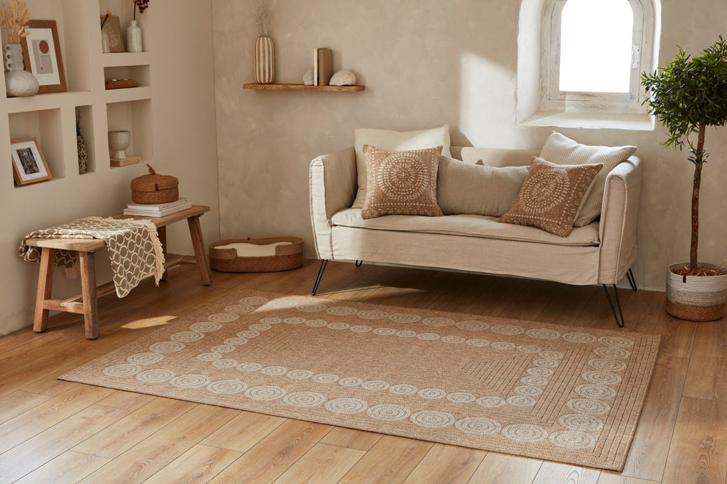 Tapis Aspect Jute Nature 8868 - Blanc - Nazar - The Bradery