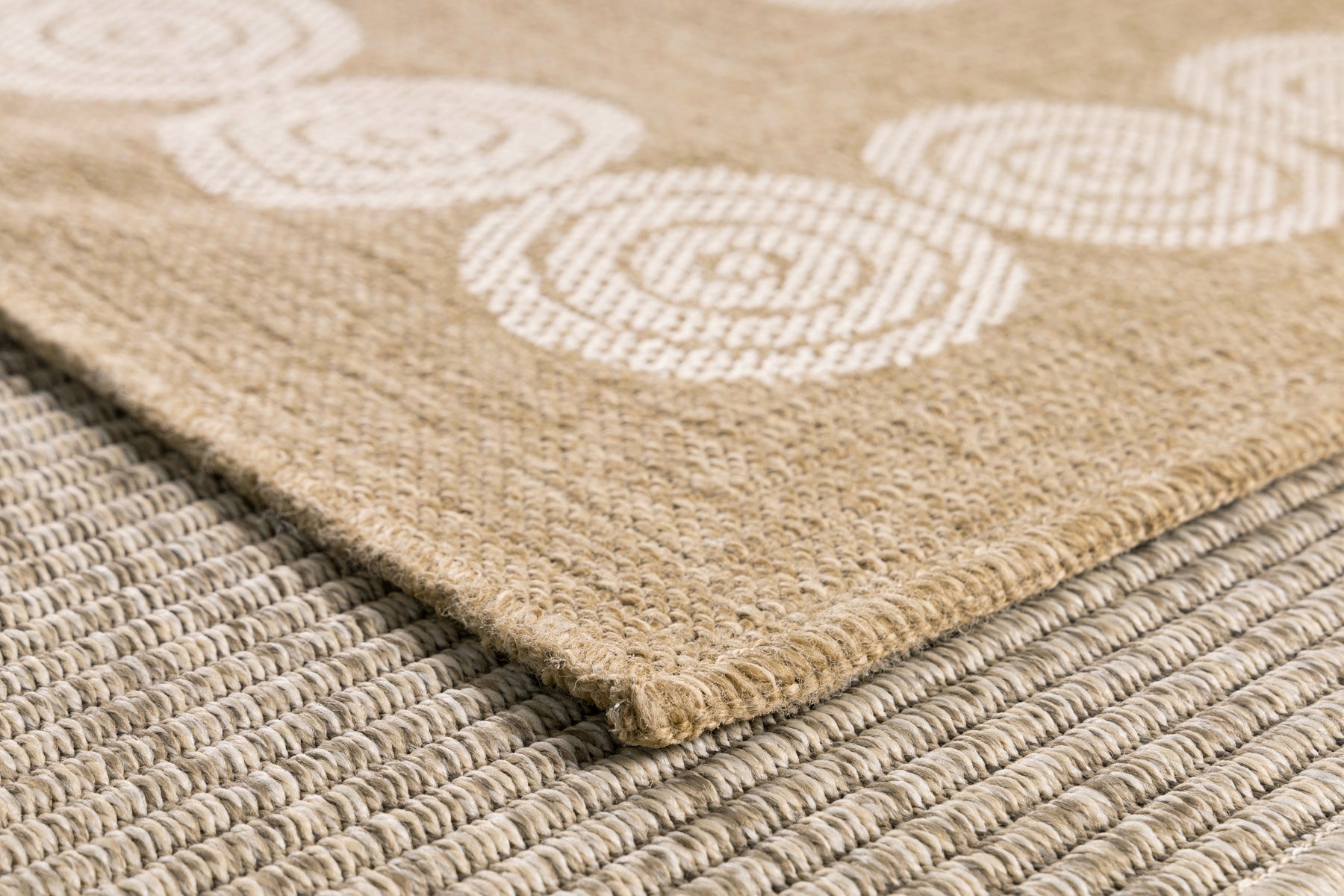 Tapis Aspect Jute Nature 8868 - Blanc - Nazar - The Bradery