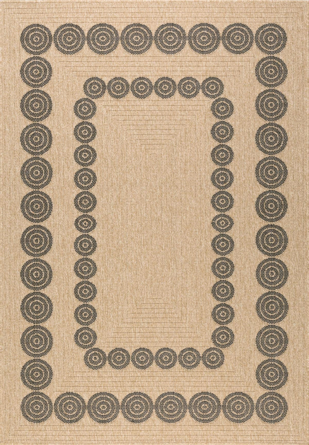 Tapis Aspect Jute Nature 8868 - Noir - Nazar - The Bradery