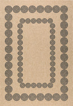 Tapis Aspect Jute Nature 8868 - Noir - Nazar - The Bradery