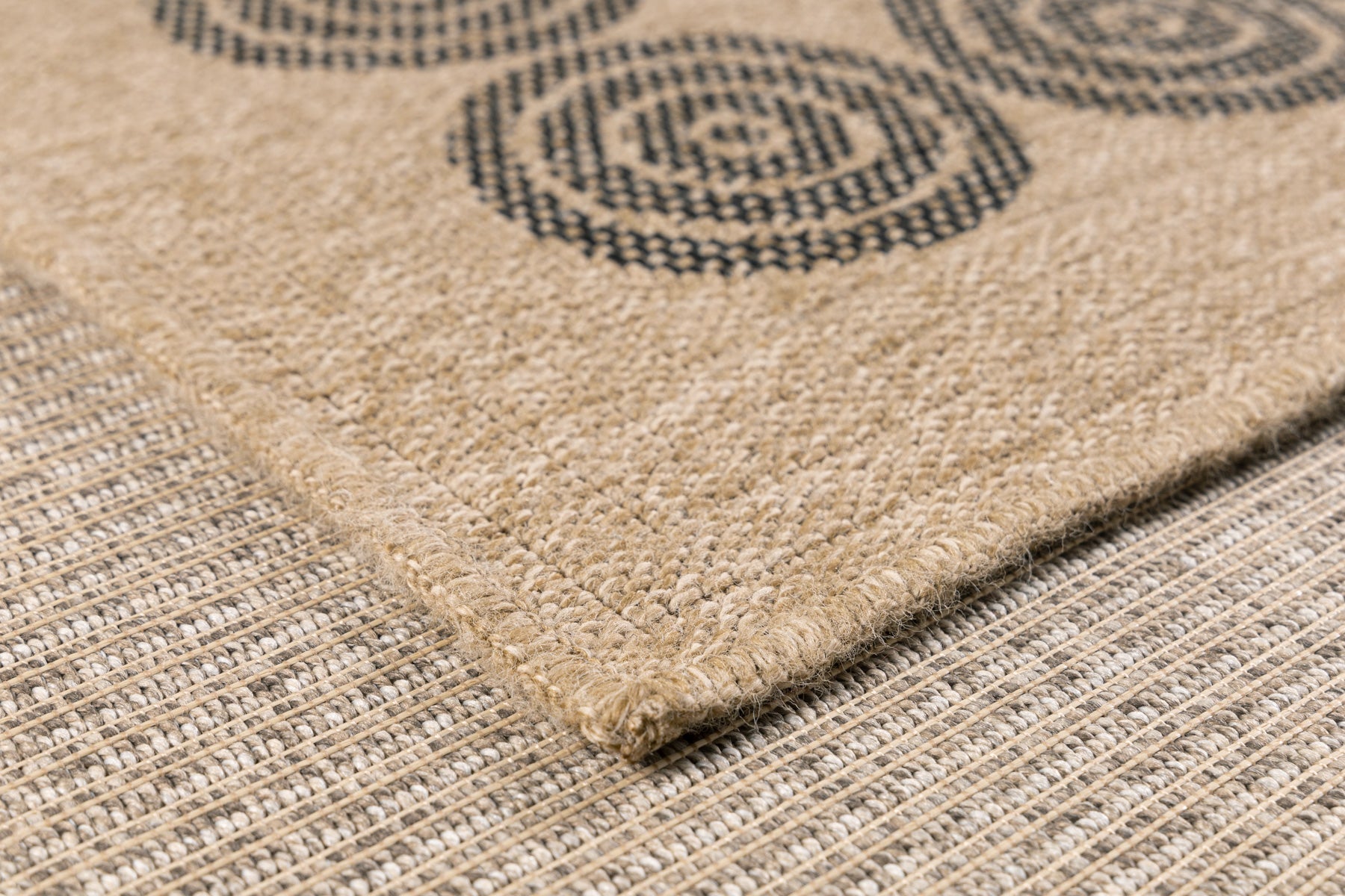 Tapis Aspect Jute Nature 8868 - Noir - Nazar - The Bradery