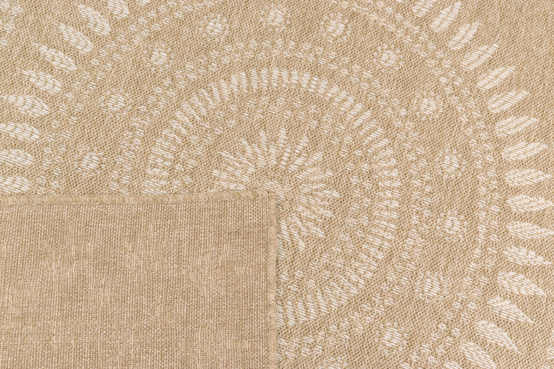 Tapis Aspect Jute Nature 8874 - Blanc - Nazar - The Bradery
