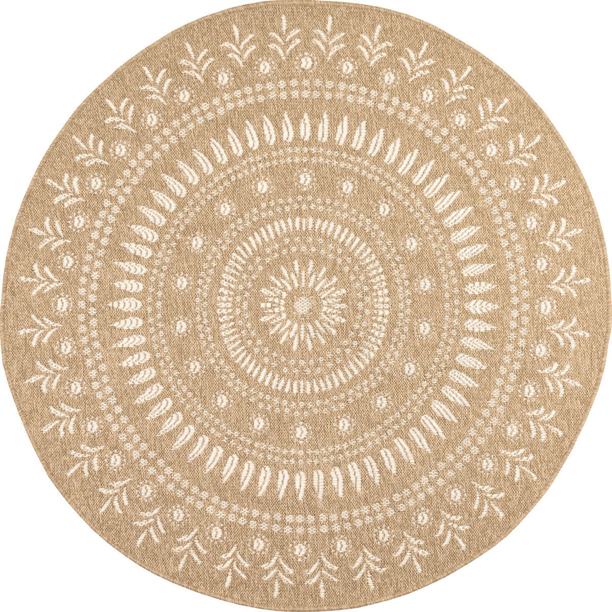 Tapis Aspect Jute Nature 8874 - Blanc - Nazar - The Bradery