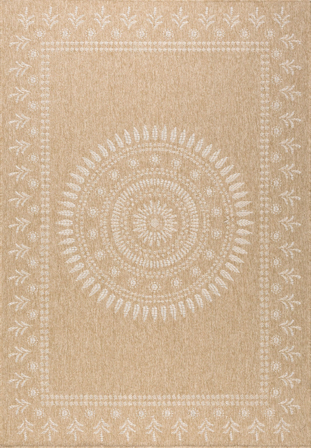 Tapis Aspect Jute Nature 8874 - Blanc - Nazar - The Bradery