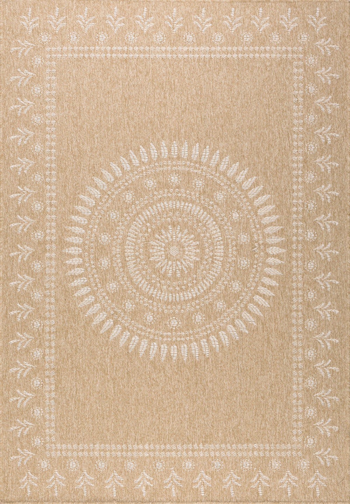 Tapis Aspect Jute Nature 8874 - Blanc - Nazar - The Bradery