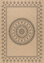 Tapis Aspect Jute Nature 8874 - Noir - Nazar - The Bradery