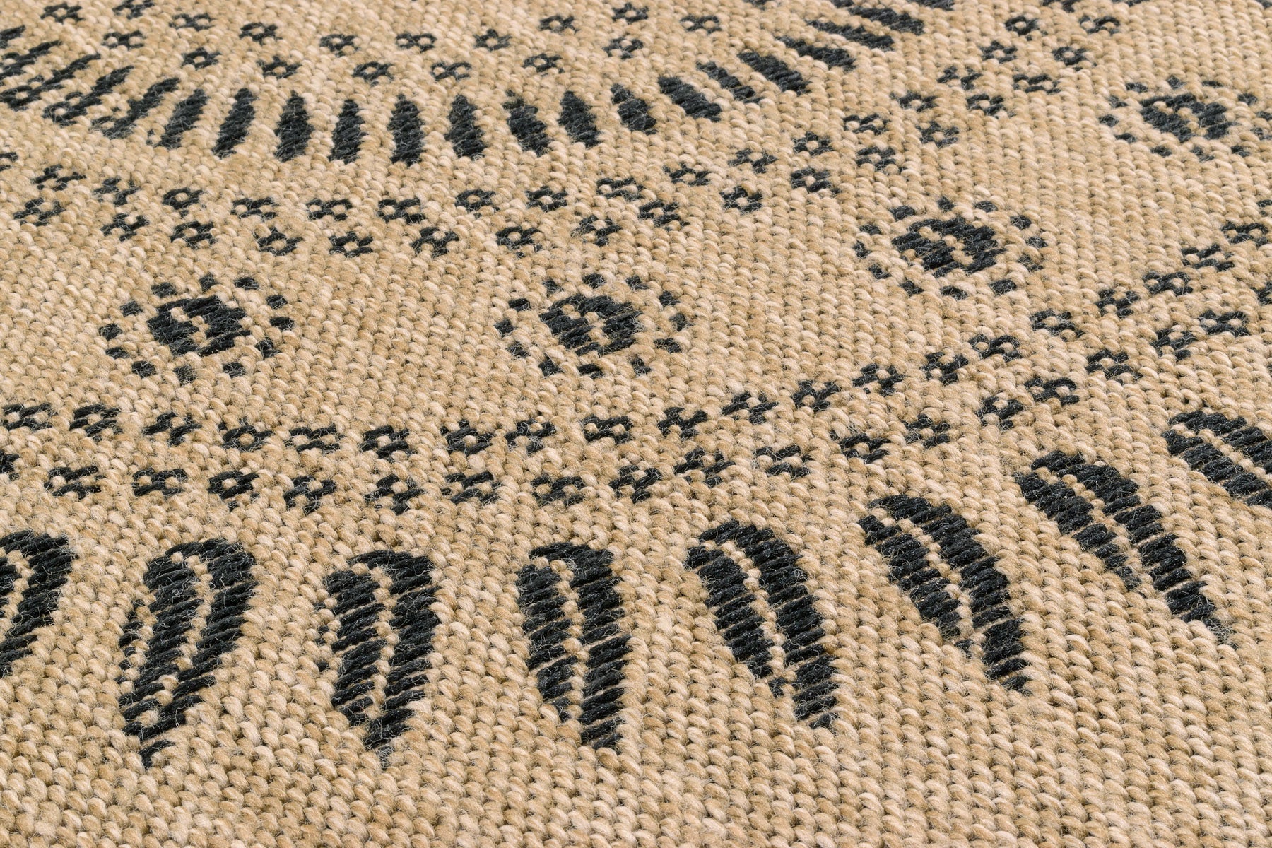 Tapis Aspect Jute Nature 8874 - Noir - Nazar - The Bradery