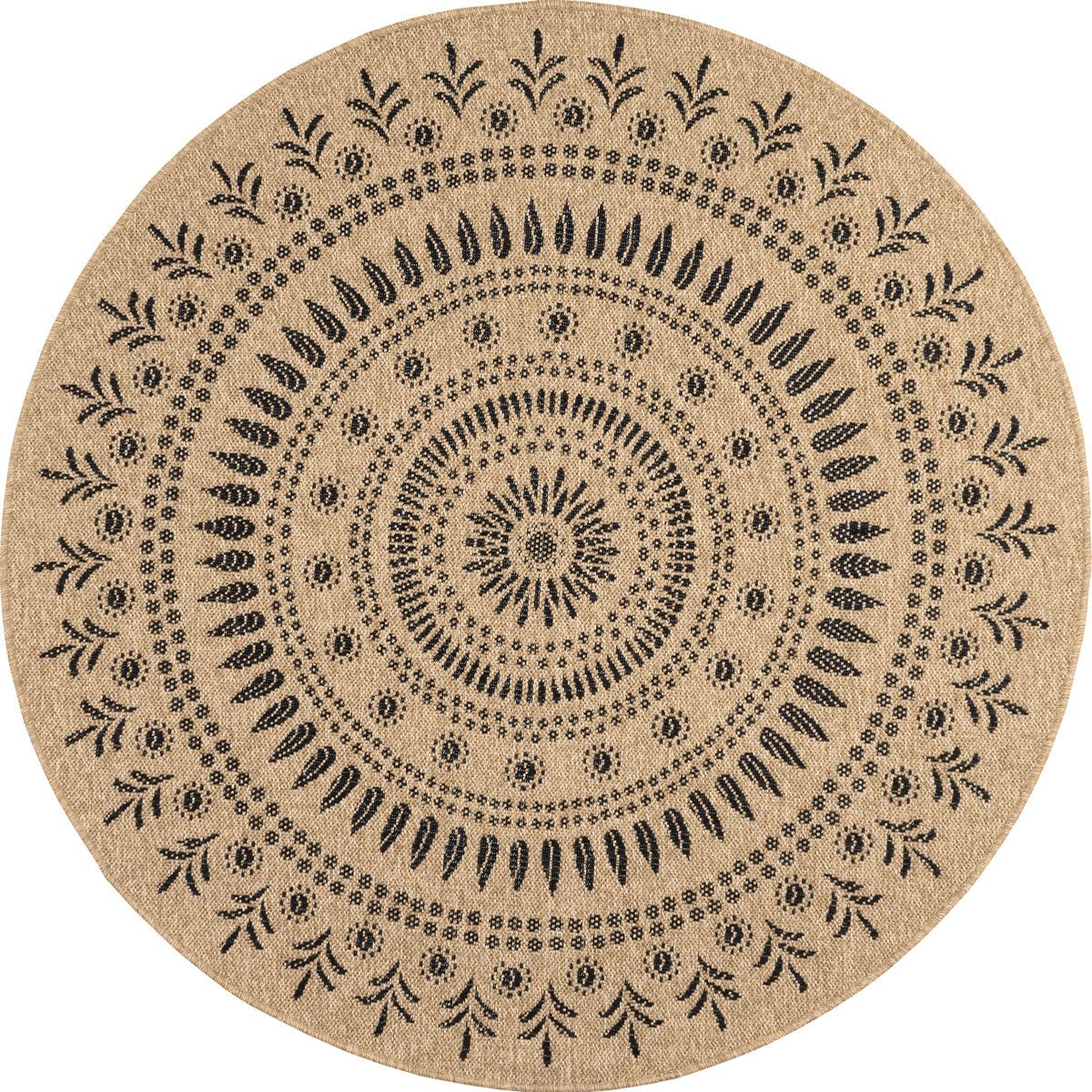 Tapis Aspect Jute Nature 8874 - Noir - Nazar - The Bradery