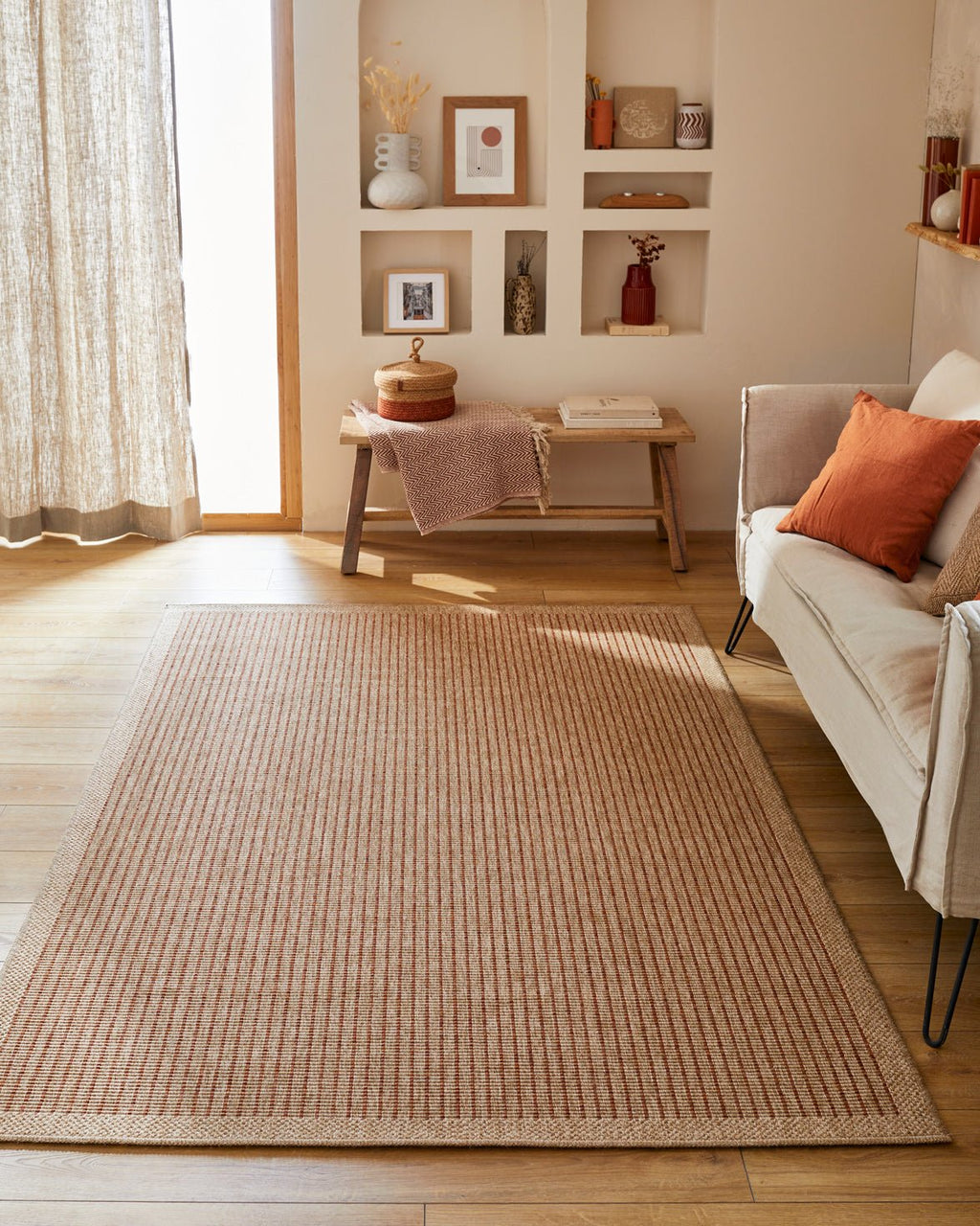Tapis Aspect Jute Nature 8876 - Terra - Nazar - The Bradery