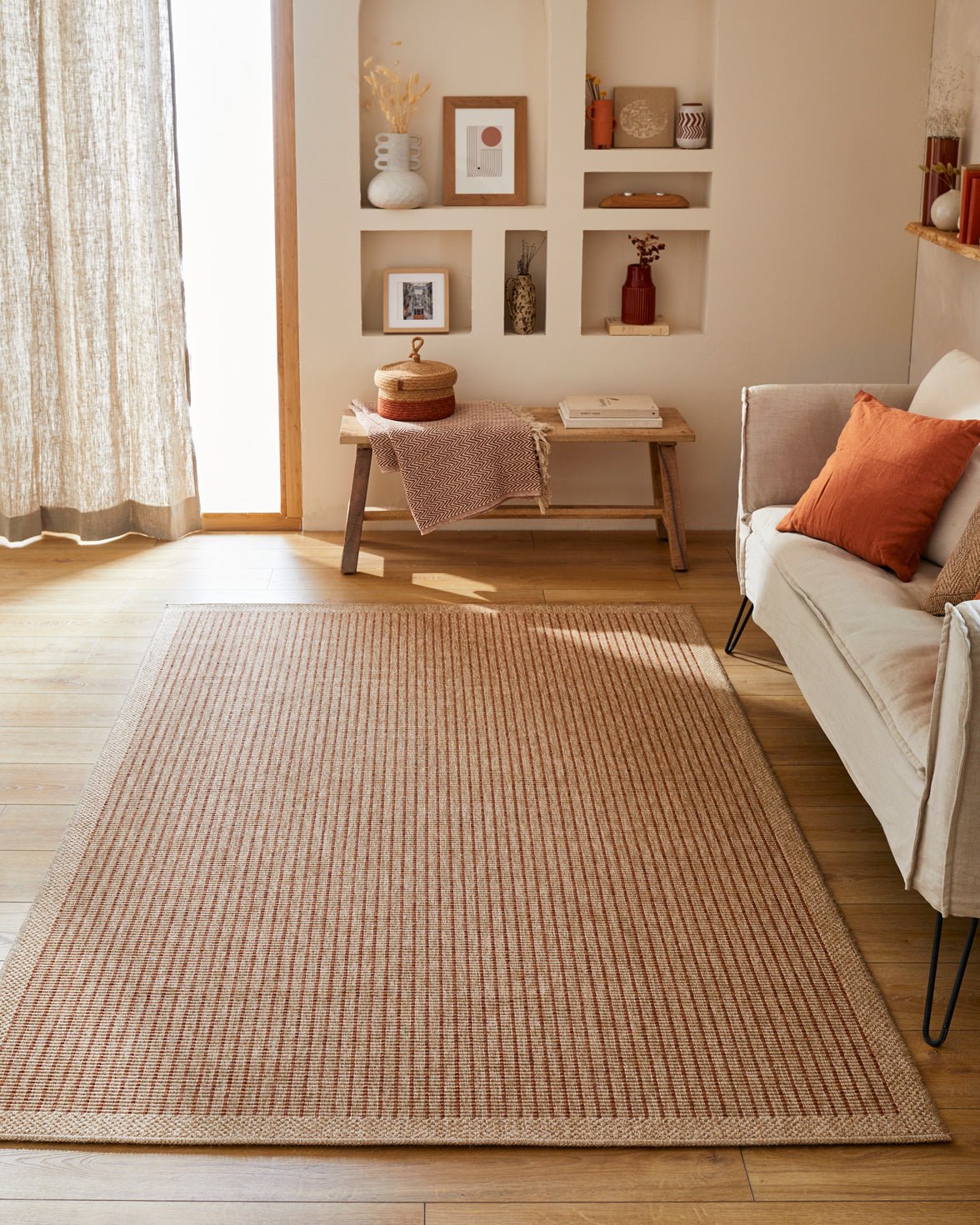 Tapis Aspect Jute Nature 8876 - Terra - Nazar - The Bradery