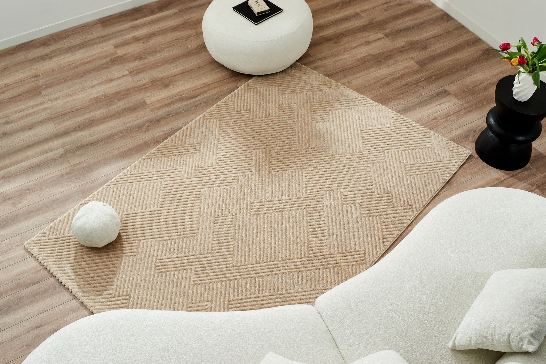 Tapis Bianca 160 - Beige - Nazar - The Bradery