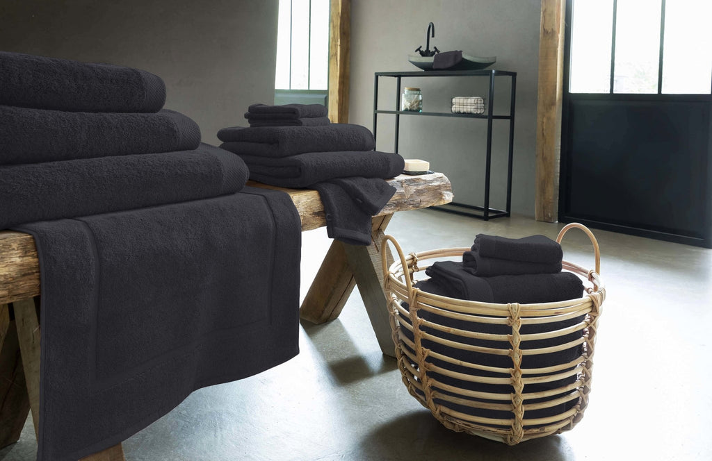 Tapis De Bain - Gris Anthracite - Perle De Coton - The Bradery