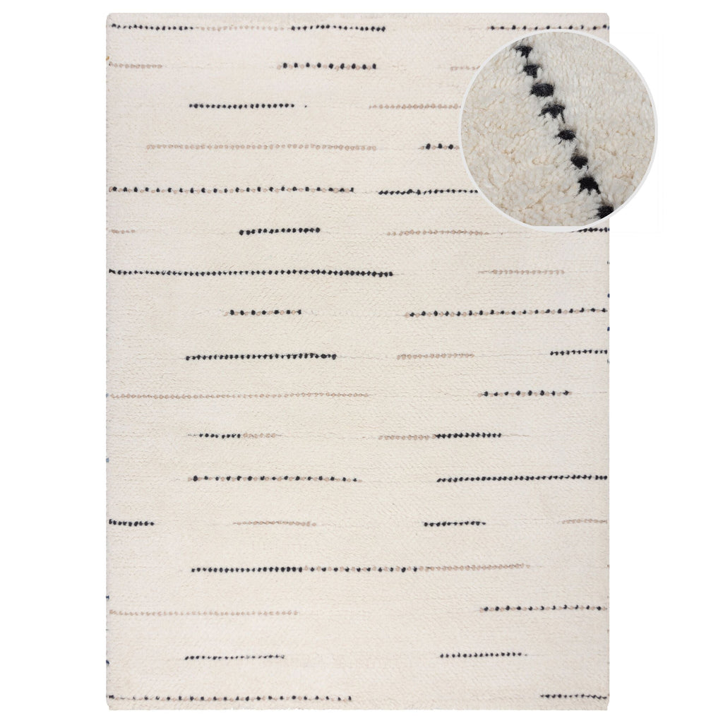 Dottie Geometric - Tapis En Laine Noir