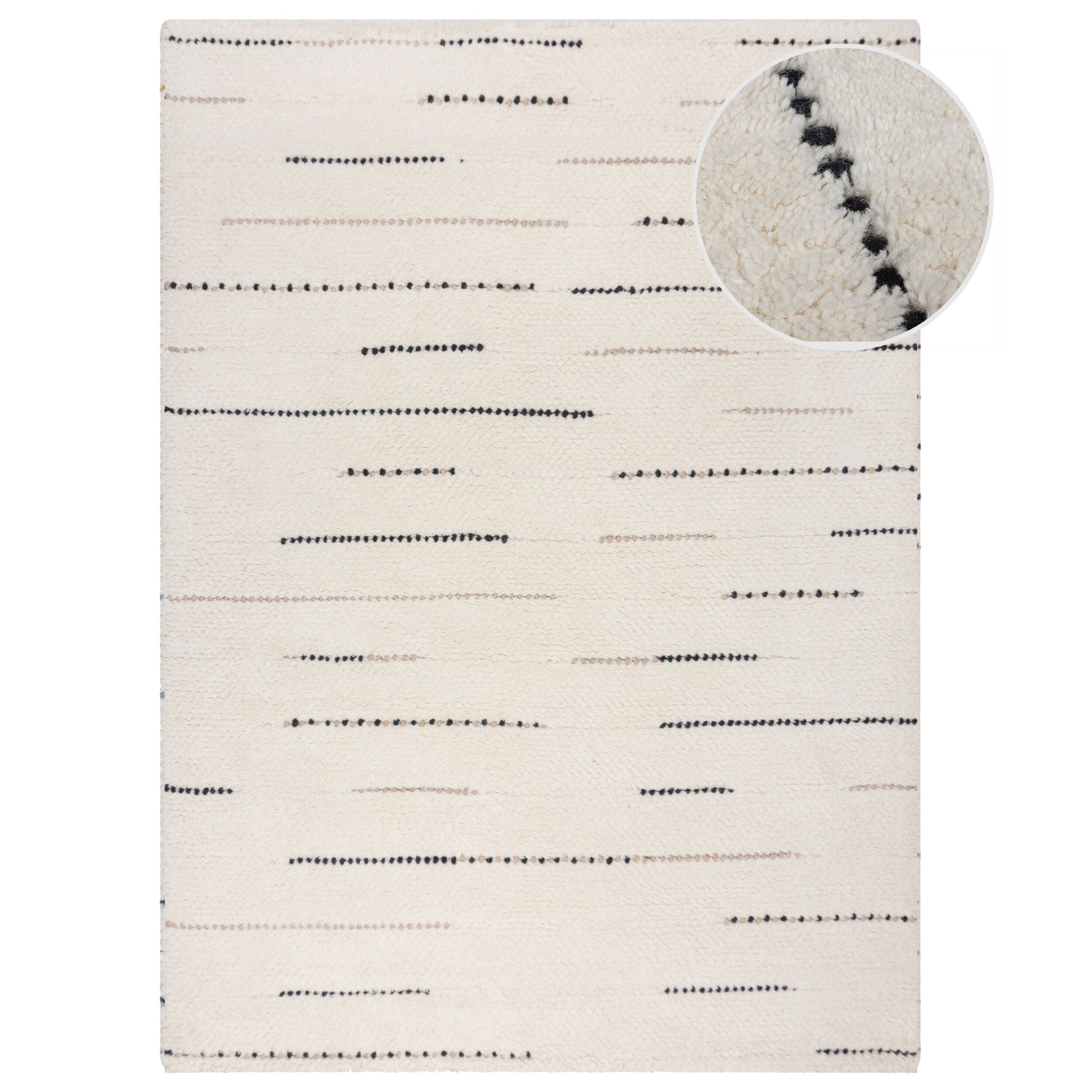 Dottie Geometric - Tapis En Laine Noir
