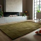 tapis a damier haut de gamme vert olive;#couleur_vert