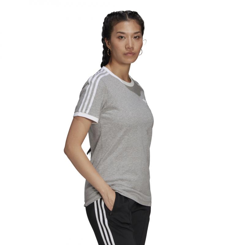 Tee-Shirt Adidas Originals 3 Stripes - Gris - Femme - Adidas - The Bradery