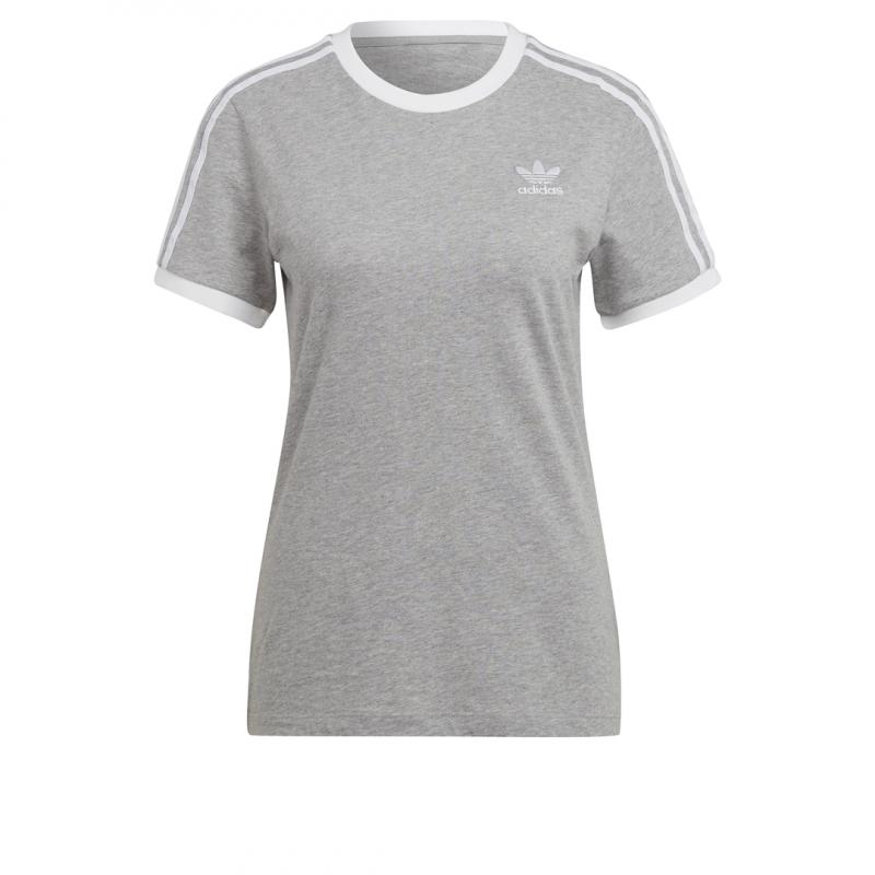 Tee-Shirt Adidas Originals 3 Stripes - Gris - Femme - Adidas - The Bradery