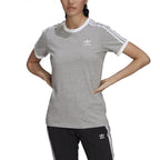 Tee-Shirt Adidas Originals 3 Stripes - Gris - Femme - Adidas - The Bradery