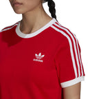 Tee-Shirt Adidas Originals 3 Stripes - Rouge - Femme VETEMENT Adidas